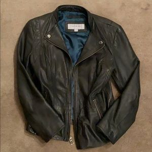 Black Motorcycle Leather Jacket